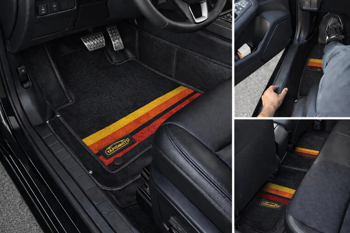 Tapis Mats floor mats installed inside a vehicle